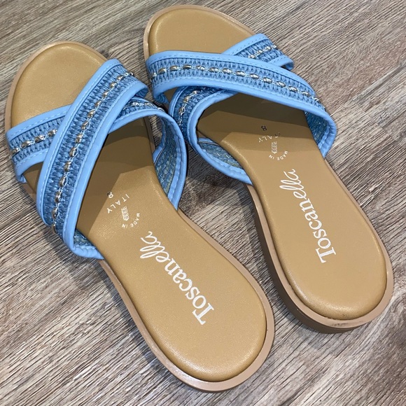 Toscanella Italy Blue Flats (NEVER WORN) - Picture 3 of 7